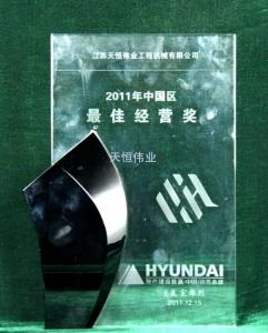 2010年度中國區(qū)現(xiàn)代挖掘機(jī)銷售冠軍